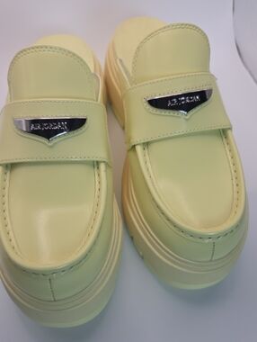 Air Jordan Yellow Platform Mules Loafers